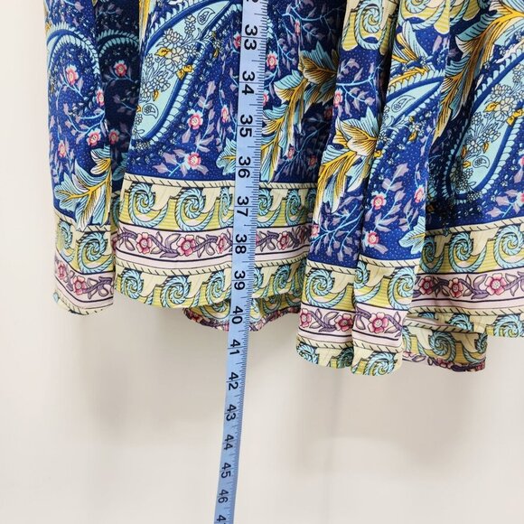 Floral Bohemian Womens Maxi Skirt pants With Elastic Waist Size S - Picture 6 of 10